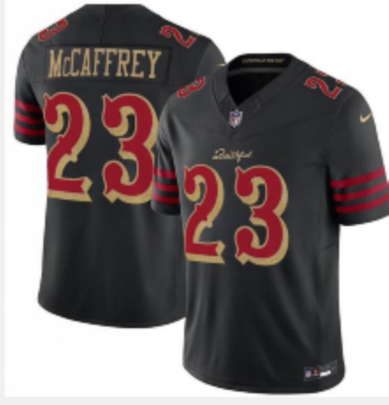 Men Nike San Francisco 49ers #23 Mccaffrey black Limited NFL 2025 Jersey 0011